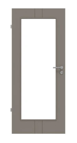 HÖRMANN Innentür Groove 23 Taupe RAL 7048 Lack DesignLine Mit Lichtausschnitt LA 8