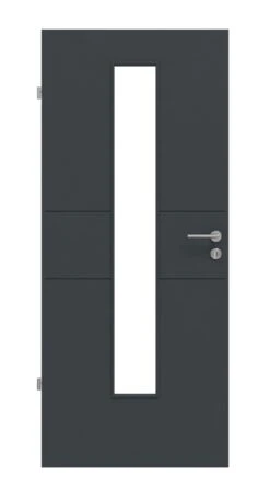 HÖRMANN Innentür Groove 29 Anthrazit RAL 7016 Lack DesignLine Mit Lichtausschnitt LA 24 Mittig