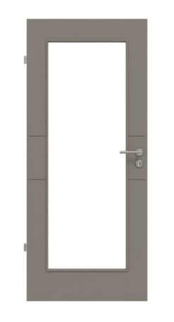 HÖRMANN Innentür Groove 29 Taupe RAL 7048 Lack DesignLine Mit Lichtausschnitt LA 8