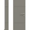 HÖRMANN Innentür Groove 31 Staubgrau RAL 7037 Lack DesignLine Mit Lichtausschnitt LA 24 Bandseitig