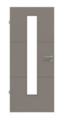 HÖRMANN Innentür Groove 31 Taupe RAL 7048 Lack DesignLine Mit Lichtausschnitt LA 24 Mittig