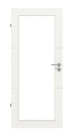 HÖRMANN Innentür Groove 31 Weißlack DesignLine Mit Lichtausschnitt LA 27