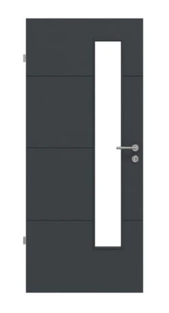 HÖRMANN Innentür Groove 34 Anthrazit RAL 7016 Lack DesignLine Mit Lichtausschnitt LA 24 Schlossseitig