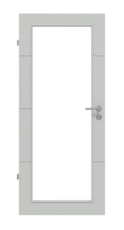 HÖRMANN Innentür Groove 34 Grau RAL 7035 Lack DesignLine Mit Lichtausschnitt LA 27