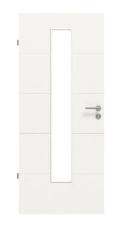 HÖRMANN Innentür Stripe 15 Verkehrsweiß RAL 9016 Duradecor DesignLine Mit Lichtausschnitt LA 24