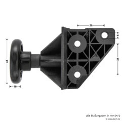 Hörmann EcoStar Rollenhalter Mit Laufrolle, Rechts -Türen Verkauf 1084202 hoermann ecostar rollenhalter mit laufrolle rechts bemassung