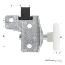 Hörmann Rollenhalter F80, Links -Türen Verkauf 1284003 hoermann rollenhalter f80 links bemassung