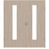 HÖRMANN Doppelflügeltür Graueiche Duradecor ProLine Mit Lichtausschnitt LA 24 Mittig Mit Zarge