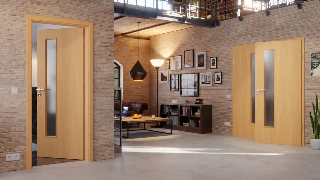 HÖRMANN Doppelflügeltür Französische Buche Duradecor ProLine Mit Lichtausschnitt LA 24 Schlossseitig Mit Zarge 2 HÖRMANN Doppelflügeltür Französische Buche Duradecor ProLine Mit Lichtausschnitt LA 24 Schlossseitig Mit Zarge - Image 2