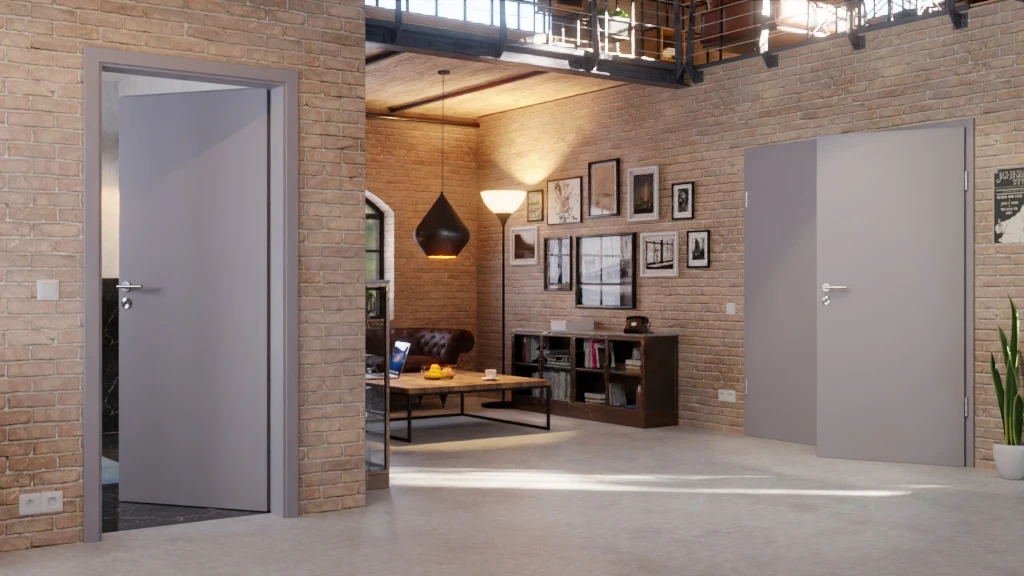 HÖRMANN Doppelflügeltür Staubgrau RAL 7037 Duradecor ProLine Mit Zarge 2 HÖRMANN Doppelflügeltür Staubgrau RAL 7037 Duradecor ProLine Mit Zarge - Image 2