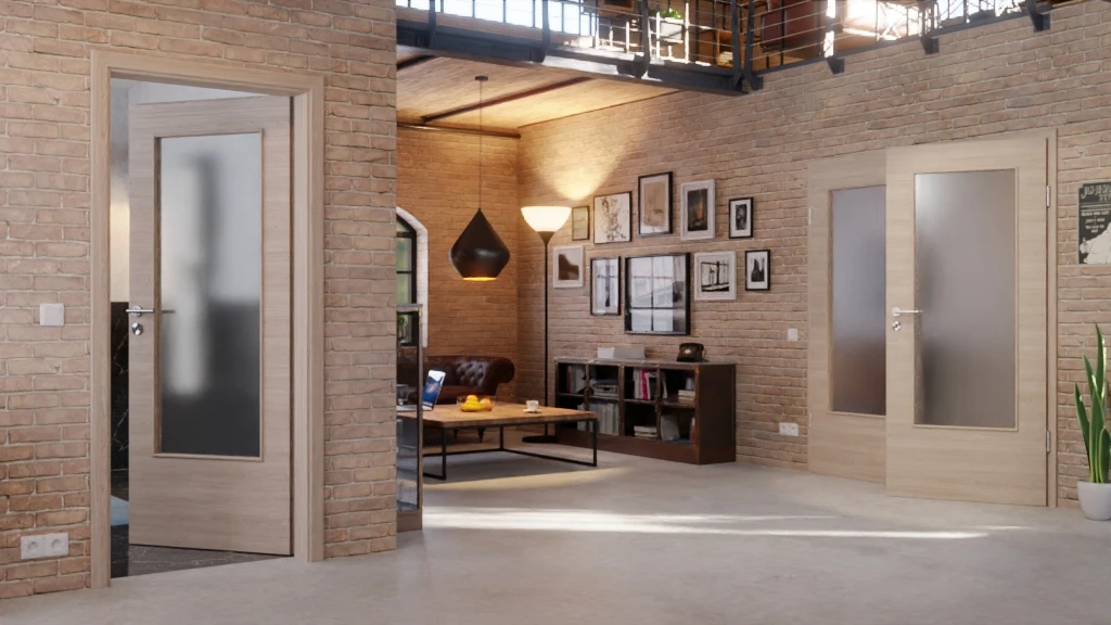 HÖRMANN Doppelflügeltür Graueiche Quer Duradecor ProLine Mit Lichtausschnitt LA-DIN Mit Zarge 2 HÖRMANN Doppelflügeltür Graueiche Quer Duradecor ProLine Mit Lichtausschnitt LA-DIN Mit Zarge - Image 2