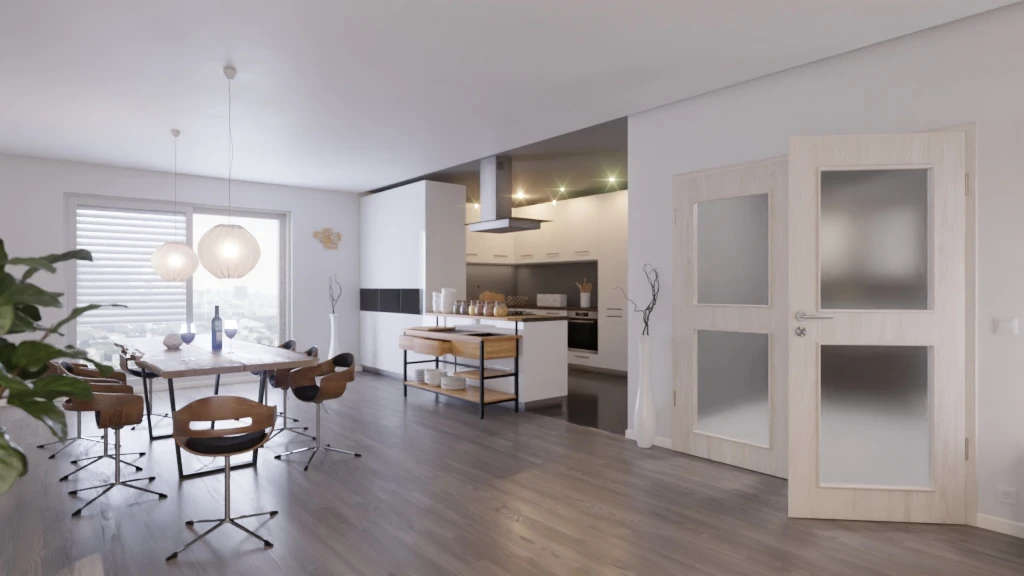 HÖRMANN Doppelflügeltür Gebürstete Salzeiche Duradecor ProLine Mit Lichtausschnitt LA 12 Mit Zarge 2 HÖRMANN Doppelflügeltür Gebürstete Salzeiche Duradecor ProLine Mit Lichtausschnitt LA 12 Mit Zarge - Image 2