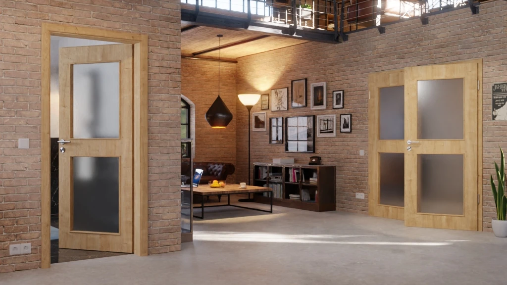 HÖRMANN Doppelflügeltür Wildeiche Duradecor ProLine Mit Lichtausschnitt LA 12 Mit Zarge 2 HÖRMANN Doppelflügeltür Wildeiche Duradecor ProLine Mit Lichtausschnitt LA 12 Mit Zarge - Image 2