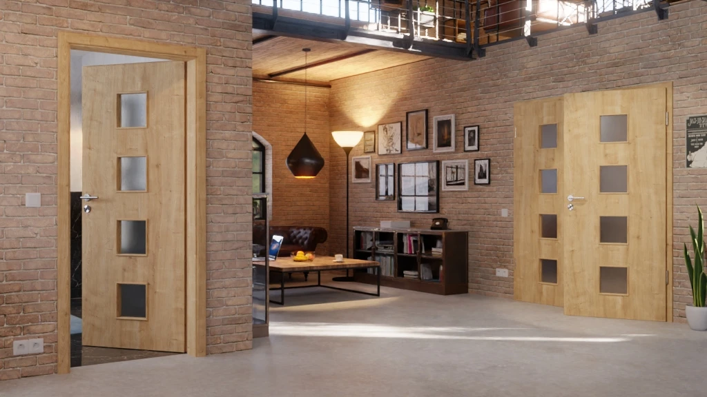 HÖRMANN Doppelflügeltür Wildeiche Duradecor ProLine Mit Lichtausschnitt LA 14 Mit Zarge 2 HÖRMANN Doppelflügeltür Wildeiche Duradecor ProLine Mit Lichtausschnitt LA 14 Mit Zarge - Image 2