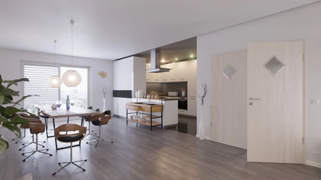 HÖRMANN Doppelflügeltür Gebürstete Salzeiche Duradecor ProLine Mit Lichtausschnitt LA 6 Raute Mit Zarge 2 HÖRMANN Doppelflügeltür Gebürstete Salzeiche Duradecor ProLine Mit Lichtausschnitt LA 6 Raute Mit Zarge - Image 2