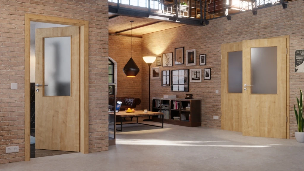 HÖRMANN Doppelflügeltür Wildeiche Duradecor ProLine Mit Lichtausschnitt LA 7 Mit Zarge 2 HÖRMANN Doppelflügeltür Wildeiche Duradecor ProLine Mit Lichtausschnitt LA 7 Mit Zarge - Image 2