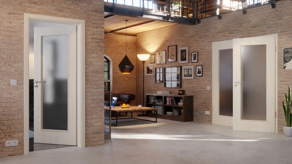 HÖRMANN Doppelflügeltür Gebürstete Pinie Duradecor ProLine Mit Lichtausschnitt LA 8 Mit Zarge 2 HÖRMANN Doppelflügeltür Gebürstete Pinie Duradecor ProLine Mit Lichtausschnitt LA 8 Mit Zarge - Image 2