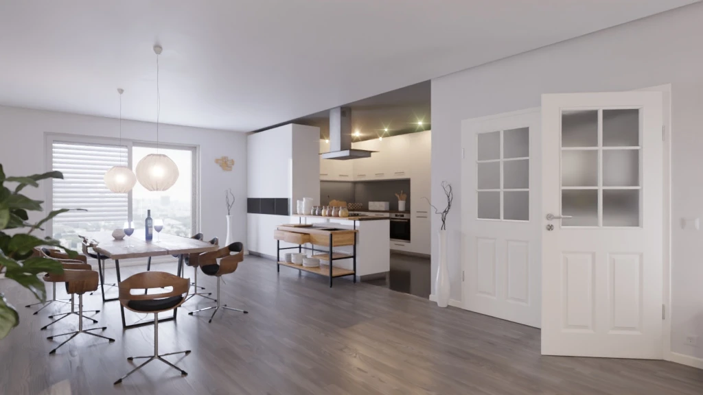 HÖRMANN Doppelflügeltür Carolina 2 Weißlack ClassicLine Mit Lichtausschnitt LA 2 Sprosse 2/3 Mit Zarge 2 HÖRMANN Doppelflügeltür Carolina 2 Weißlack ClassicLine Mit Lichtausschnitt LA 2 Sprosse 2/3 Mit Zarge - Image 2