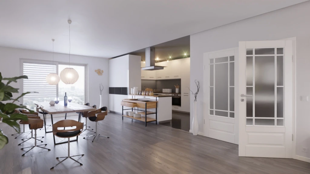 HÖRMANN Doppelflügeltür Carolina 5 Weißlack ClassicLine Mit Lichtausschnitt LA Lugano Mit Zarge 2 HÖRMANN Doppelflügeltür Carolina 5 Weißlack ClassicLine Mit Lichtausschnitt LA Lugano Mit Zarge - Image 2