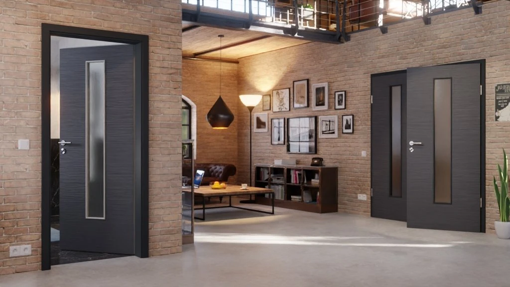 HÖRMANN Doppelflügeltür Schiefer Anthrazit Proline Concepto Mit Lichtausschnitt LA 24 Mit Zarge 2 HÖRMANN Doppelflügeltür Schiefer Anthrazit Proline Concepto Mit Lichtausschnitt LA 24 Mit Zarge - Image 2