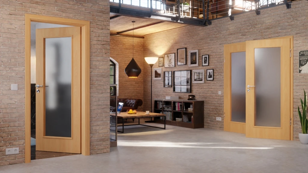 HÖRMANN Doppelflügeltür Georgia 1 Französische Buche Duradecor ClassicLine Mit Lichtausschnitt LA Mit Zarge 2 HÖRMANN Doppelflügeltür Georgia 1 Französische Buche Duradecor ClassicLine Mit Lichtausschnitt LA Mit Zarge - Image 2