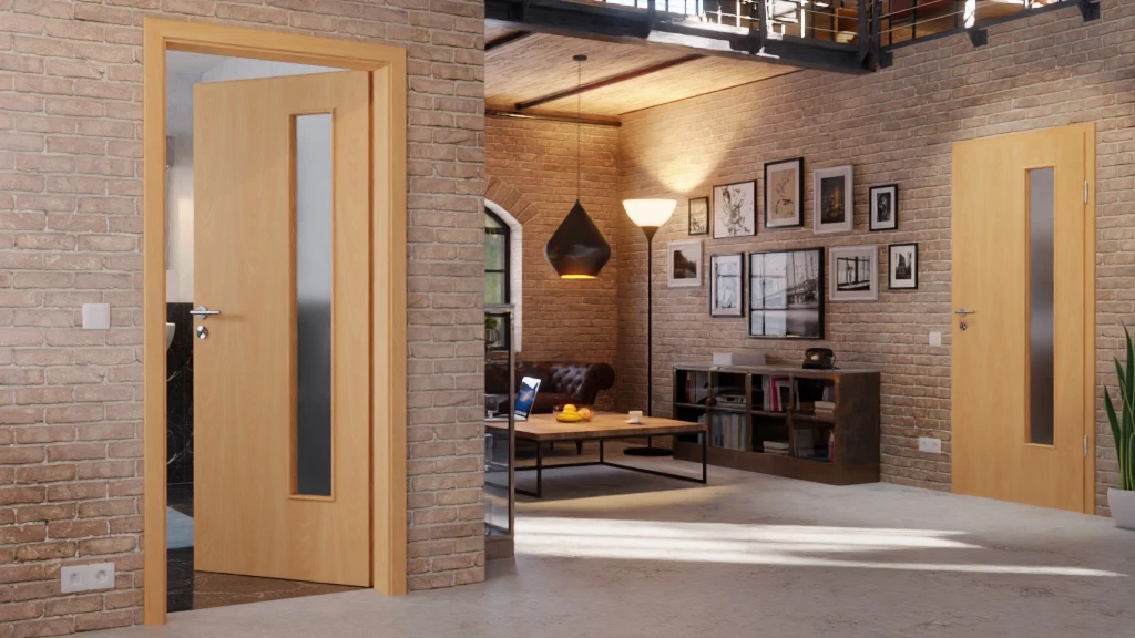 HÖRMANN Innentür Französische Buche Duradecor ProLine Mit Lichtausschnitt LA 24 Bandseitig 2 HÖRMANN Innentür Französische Buche Duradecor ProLine Mit Lichtausschnitt LA 24 Bandseitig - Image 2