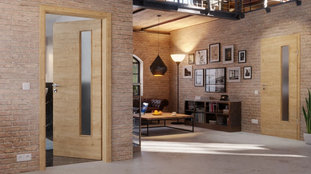 HÖRMANN Innentür Wildeiche Quer Duradecor ProLine Mit Lichtausschnitt LA 24 Bandseitig 2 HÖRMANN Innentür Wildeiche Quer Duradecor ProLine Mit Lichtausschnitt LA 24 Bandseitig - Image 2