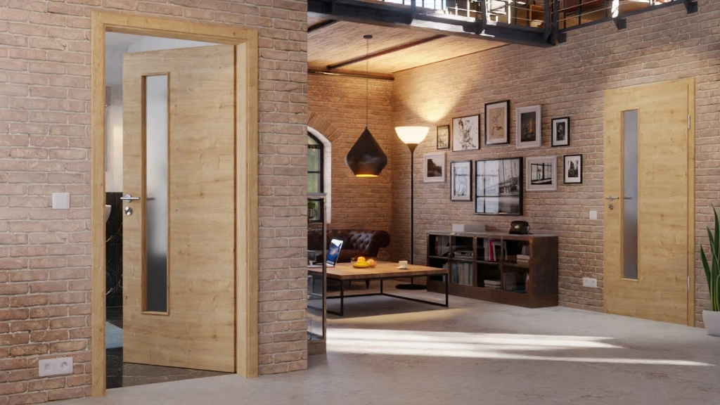 HÖRMANN Innentür Wildeiche Quer Duradecor ProLine Mit Lichtausschnitt LA 24 Schlossseitig 2 HÖRMANN Innentür Wildeiche Quer Duradecor ProLine Mit Lichtausschnitt LA 24 Schlossseitig - Image 2