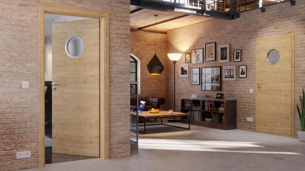 HÖRMANN Innentür Wildeiche Quer Duradecor ProLine Mit Lichtausschnitt LA Bullauge 2 HÖRMANN Innentür Wildeiche Quer Duradecor ProLine Mit Lichtausschnitt LA Bullauge - Image 2