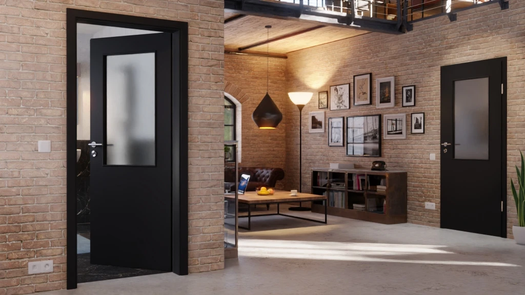 HÖRMANN Innentür Anthrazit RAL 7016 Mattlack ProLine Mit Lichtausschnitt LA 7 2 HÖRMANN Innentür Anthrazit RAL 7016 Mattlack ProLine Mit Lichtausschnitt LA 7 - Image 2