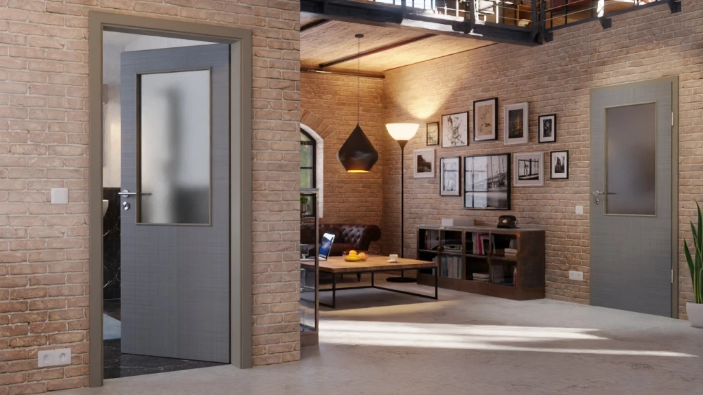 HÖRMANN Innentür Leinen Staubgrau Duradecor Proline Concepto Mit Lichtausschnitt LA 7 2 HÖRMANN Innentür Leinen Staubgrau Duradecor Proline Concepto Mit Lichtausschnitt LA 7 - Image 2