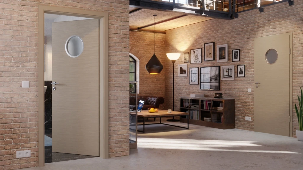 HÖRMANN Innentür Schiefer Taupe Duradecor Proline Concepto Mit Lichtausschnitt LA Bullauge 2 HÖRMANN Innentür Schiefer Taupe Duradecor Proline Concepto Mit Lichtausschnitt LA Bullauge - Image 2