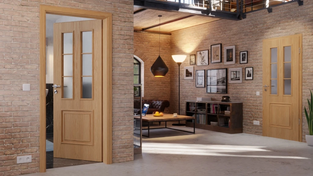 HÖRMANN Innentür Georgia 3 Weißeiche Duradecor ClassicLine Mit Lichtausschnitt LA Sprosse 1/3 2 HÖRMANN Innentür Georgia 3 Weißeiche Duradecor ClassicLine Mit Lichtausschnitt LA Sprosse 1/3 - Image 2