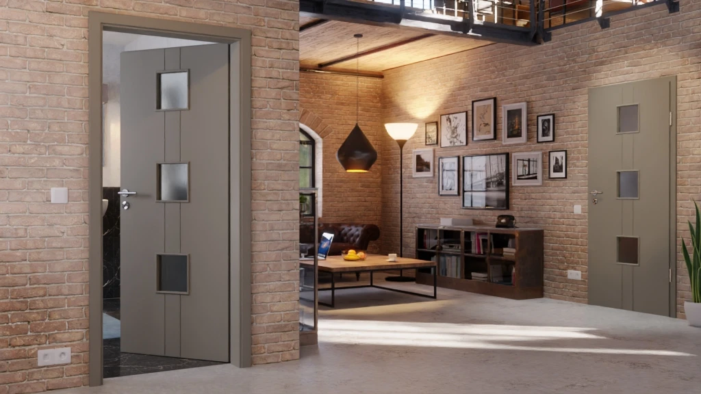 HÖRMANN Innentür Groove 23 Staubgrau RAL 7037 Lack DesignLine Mit Lichtausschnitt LA 10 2 HÖRMANN Innentür Groove 23 Staubgrau RAL 7037 Lack DesignLine Mit Lichtausschnitt LA 10 - Image 2