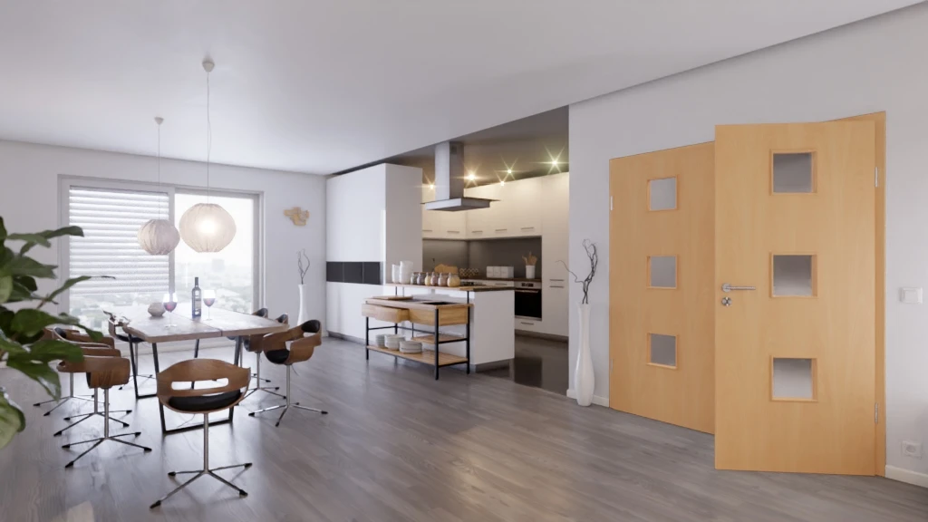 HÖRMANN Doppelflügeltür Französische Buche Duradecor ProLine Mit Lichtausschnitt LA 10 Mit Zarge 2 HÖRMANN Doppelflügeltür Französische Buche Duradecor ProLine Mit Lichtausschnitt LA 10 Mit Zarge - Image 2