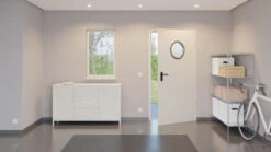 HÖRMANN Komplettset Mehrzwecktür MZ-1 Mit Rundem Lichtausschnitt Inkl. Eckzarge -Türen Verkauf 2.1 funktionstueren mz la rund ral9002 150844 stilwelt front