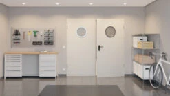 HÖRMANN Komplettset 2-flg. Mehrzwecktür MZ-2 Mit Rundem Lichtausschnitt Inkl. Eckzarge -Türen Verkauf 2.1 funktionstueren mz la rund ral9002 150849 stilwelt front