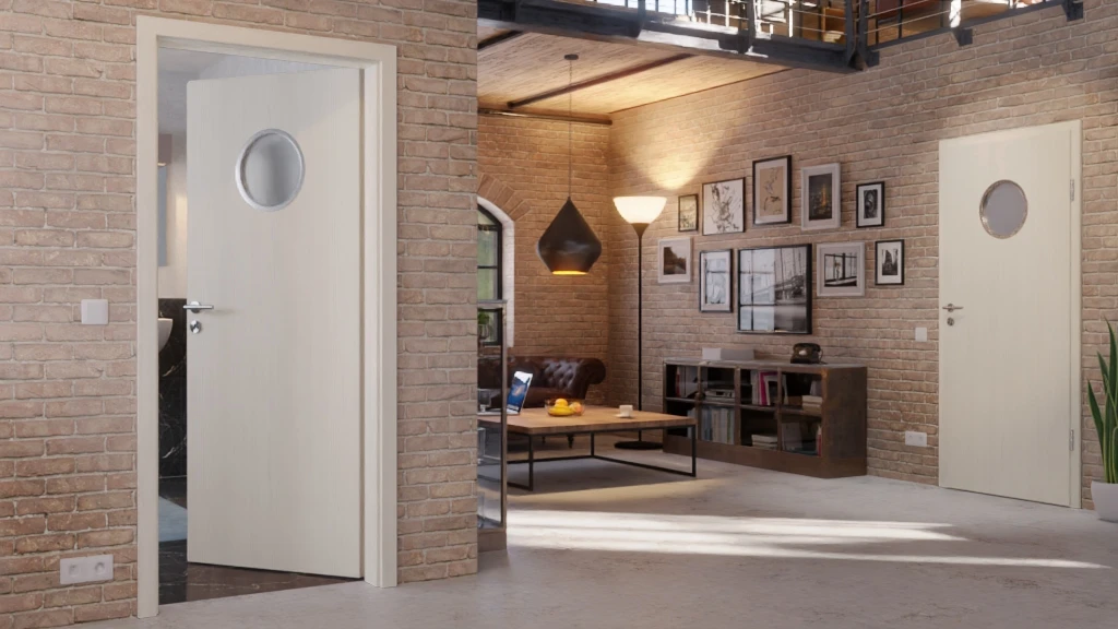 HÖRMANN Innentür Gebürstete Pinie Duradecor ProLine Mit Lichtausschnitt LA Bullauge 2 HÖRMANN Innentür Gebürstete Pinie Duradecor ProLine Mit Lichtausschnitt LA Bullauge - Image 2