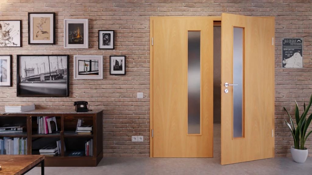 HÖRMANN Doppelflügeltür Französische Buche Duradecor ProLine Mit Lichtausschnitt LA 24 Schlossseitig Mit Zarge 3 HÖRMANN Doppelflügeltür Französische Buche Duradecor ProLine Mit Lichtausschnitt LA 24 Schlossseitig Mit Zarge - Image 3