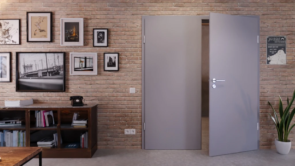 HÖRMANN Doppelflügeltür Staubgrau RAL 7037 Duradecor ProLine Mit Zarge 3 HÖRMANN Doppelflügeltür Staubgrau RAL 7037 Duradecor ProLine Mit Zarge - Image 3