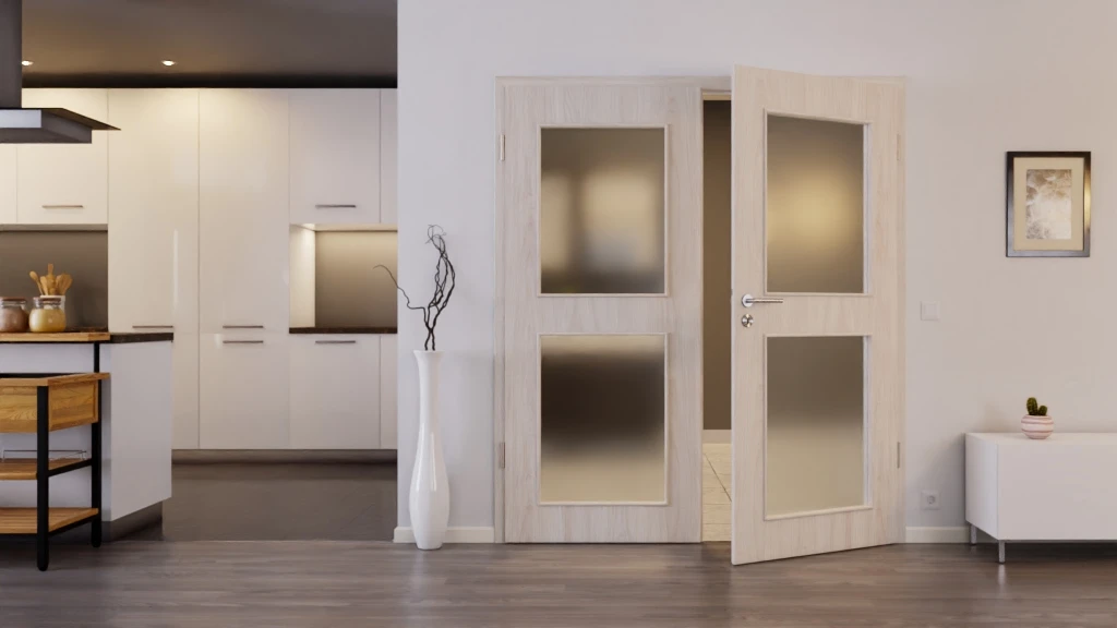 HÖRMANN Doppelflügeltür Gebürstete Salzeiche Duradecor ProLine Mit Lichtausschnitt LA 12 Mit Zarge 3 HÖRMANN Doppelflügeltür Gebürstete Salzeiche Duradecor ProLine Mit Lichtausschnitt LA 12 Mit Zarge - Image 3