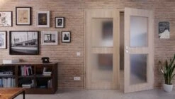 HÖRMANN Doppelflügeltür Graueiche Duradecor ProLine Mit Lichtausschnitt LA 12 Mit Zarge -Türen Verkauf 2.2 fluegeltueren baseline la 12 graueiche 214610 stilwelt front 1