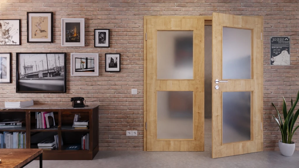 HÖRMANN Doppelflügeltür Wildeiche Duradecor ProLine Mit Lichtausschnitt LA 12 Mit Zarge 3 HÖRMANN Doppelflügeltür Wildeiche Duradecor ProLine Mit Lichtausschnitt LA 12 Mit Zarge - Image 3