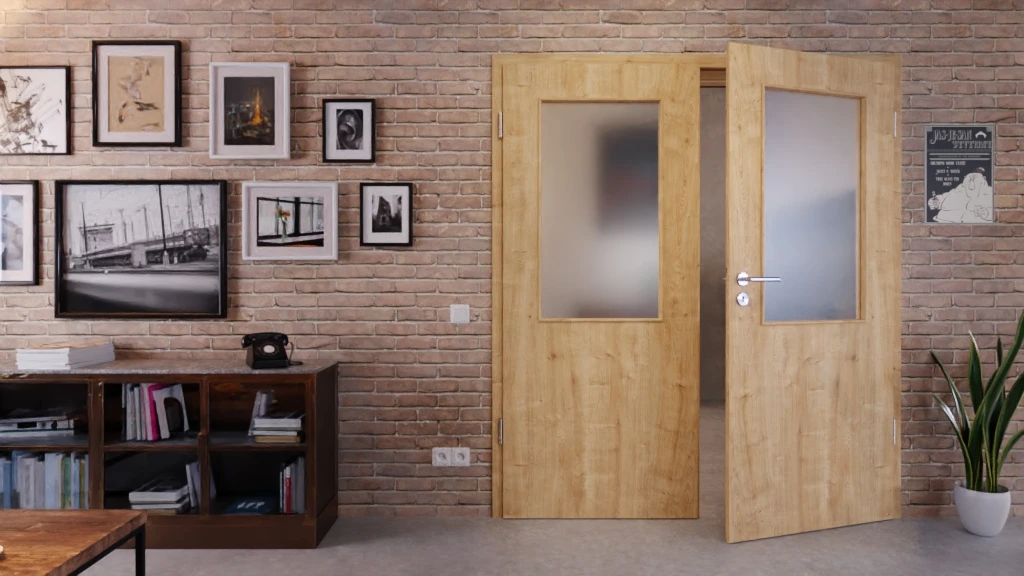 HÖRMANN Doppelflügeltür Wildeiche Duradecor ProLine Mit Lichtausschnitt LA 7 Mit Zarge 3 HÖRMANN Doppelflügeltür Wildeiche Duradecor ProLine Mit Lichtausschnitt LA 7 Mit Zarge - Image 3