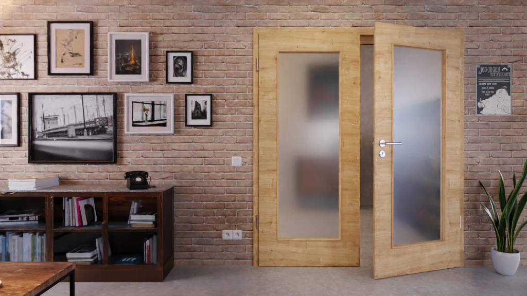 HÖRMANN Doppelflügeltür Wildeiche Quer Duradecor ProLine Mit Lichtausschnitt LA 8 Mit Zarge 3 HÖRMANN Doppelflügeltür Wildeiche Quer Duradecor ProLine Mit Lichtausschnitt LA 8 Mit Zarge - Image 3