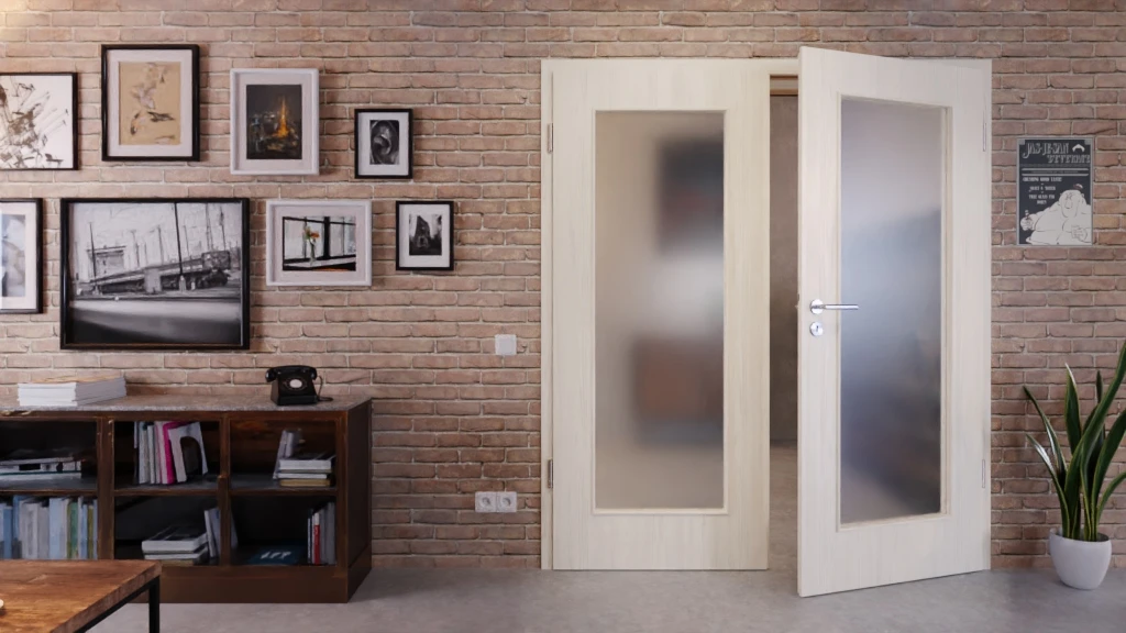 HÖRMANN Doppelflügeltür Gebürstete Pinie Duradecor ProLine Mit Lichtausschnitt LA 8 Mit Zarge 3 HÖRMANN Doppelflügeltür Gebürstete Pinie Duradecor ProLine Mit Lichtausschnitt LA 8 Mit Zarge - Image 3