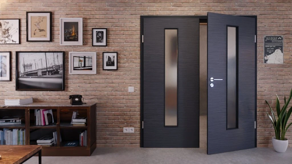 HÖRMANN Doppelflügeltür Schiefer Anthrazit Proline Concepto Mit Lichtausschnitt LA 24 Mit Zarge 3 HÖRMANN Doppelflügeltür Schiefer Anthrazit Proline Concepto Mit Lichtausschnitt LA 24 Mit Zarge - Image 3