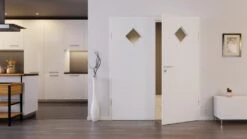 HÖRMANN Doppelflügeltür Schiefer Weiß Proline Concepto Mit Lichtausschnitt LA 6 Mit Zarge -Türen Verkauf 2.2 fluegeltueren concepto la 6 cross schiefer weiss 190193 stilwelt front 1