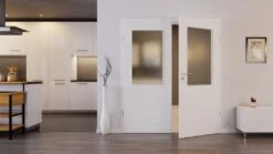 HÖRMANN Doppelflügeltür Schiefer Weiß Proline Concepto Mit Lichtausschnitt LA 7 Mit Zarge -Türen Verkauf 2.2 fluegeltueren concepto la 7 cross schiefer weiss 190194 stilwelt front 1