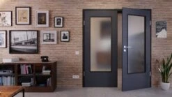 HÖRMANN Doppelflügeltür Schiefer Anthrazit Proline Concepto Mit Lichtausschnitt LA-DIN Mit Zarge -Türen Verkauf 2.2 fluegeltueren concepto la din cross schiefer anthrazit 190214 stilwelt front 1